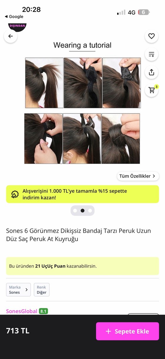 Fiber Sentetik saç - Görsel 3