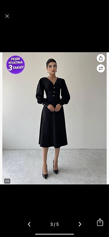 Midi boy yeni sezon elbise - Görsel 2