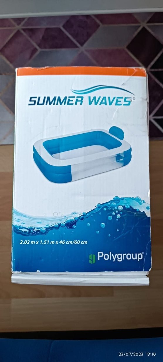 Summer Waves Büyük Şişme Havuz Mavi - Görsel 2