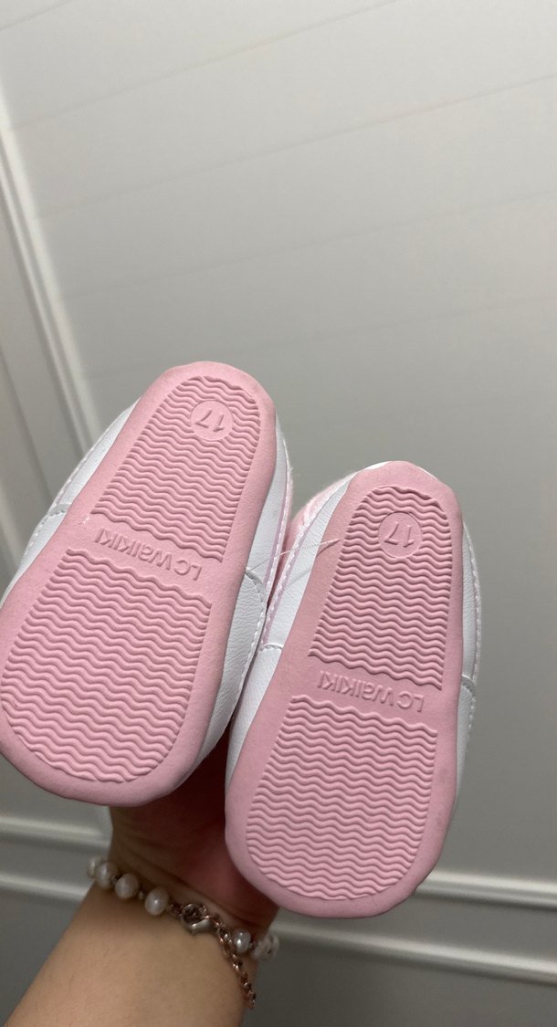 Pembe Kız Çocuk İlk Adım Ayakkabısı Velcro - Görsel 2