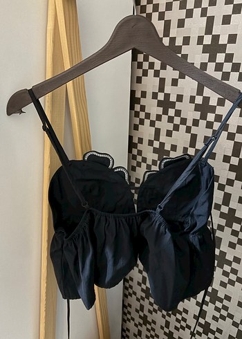 Nakışlı Siyah Bluz - Görsel 3