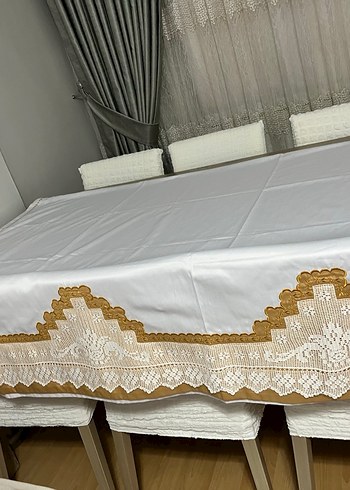 İşlemeli Beyaz Saten Çarşaf Yastık Takımı - Görsel 6