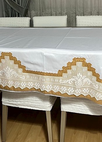 İşlemeli Beyaz Saten Çarşaf Yastık Takımı - Görsel 3