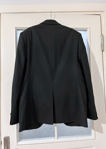 Erkek Siyah Düz Kumaş Takım Elbise - Görsel 2