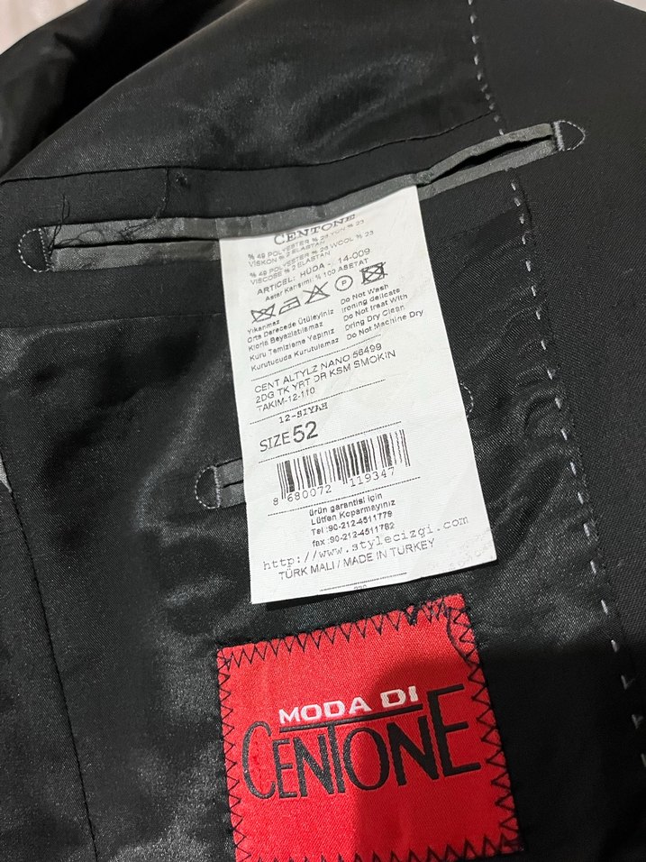 Erkek Siyah Düz Kumaş Takım Elbise - Görsel 5