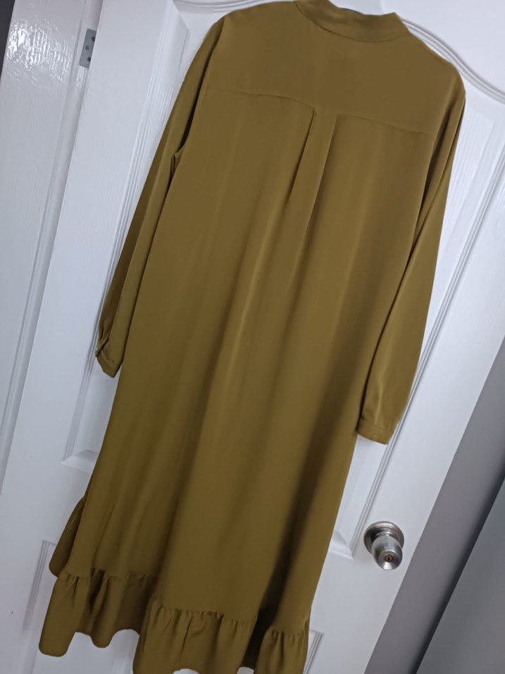 Kadın Haki Uzun Kollu Fırfırlı Tunik - Görsel 5