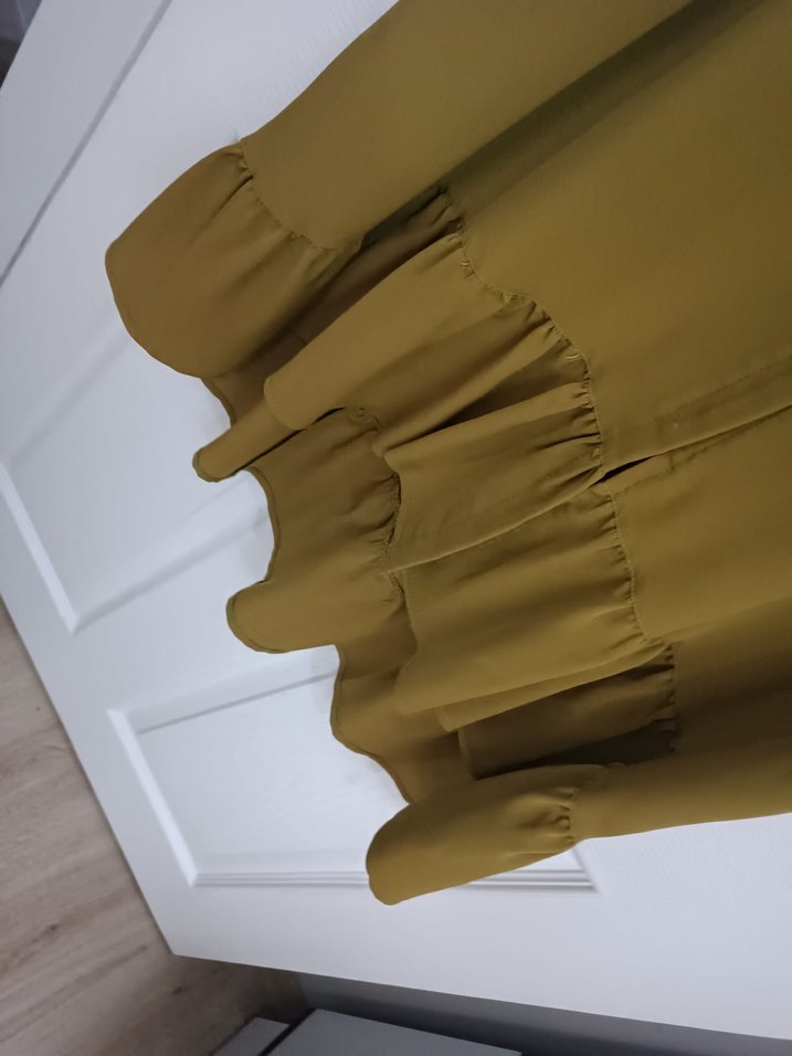 Kadın Haki Uzun Kollu Fırfırlı Tunik - Görsel 4