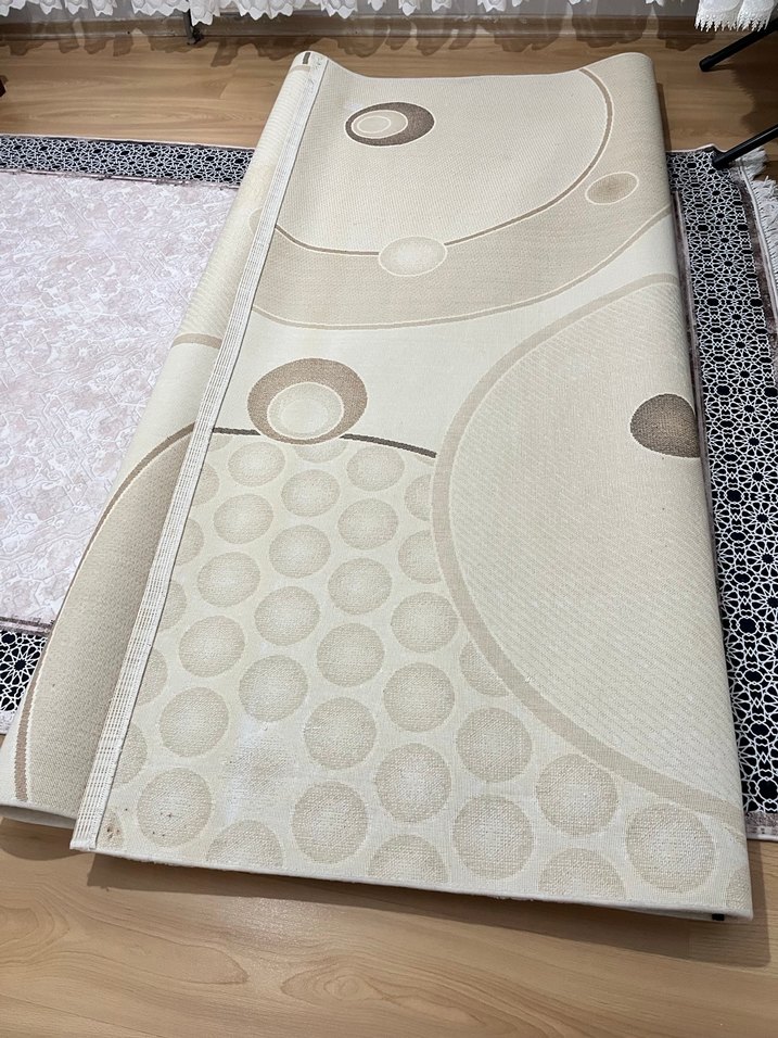 Bej Soyut Desenli Modern Halı - Görsel 5