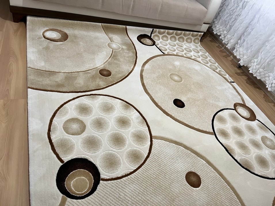 Bej Soyut Desenli Modern Halı - Görsel 4