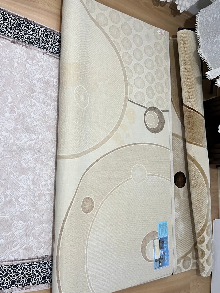 Bej Soyut Desenli Modern Halı - Görsel 2