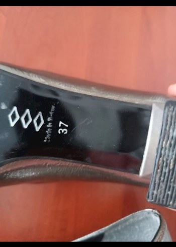 Kemer Detaylı Gri Stiletto Kadın Topuklu Ayakkabı - Görsel 6