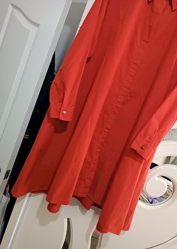 Kadın Kiremit Uzun Düğmeli Tunik - Görsel 4