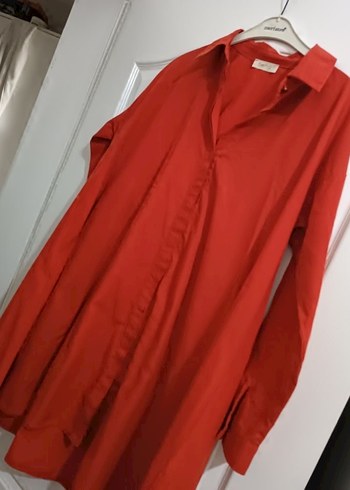 Kadın Kiremit Uzun Düğmeli Tunik - Görsel 3