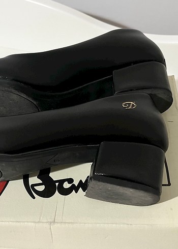 Siyah Kadın Stiletto Blok Topuklu - Görsel 7