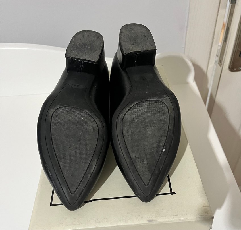 Siyah Kadın Stiletto Blok Topuklu - Görsel 5