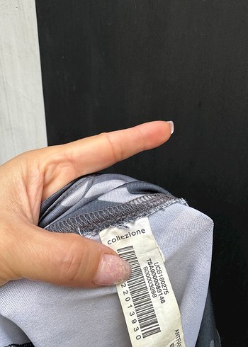 m Beden Kemer Detaylı Gri Kamuflaj Kadın Tayt