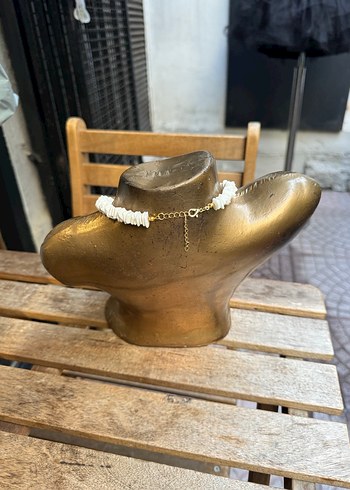 Diğer Beyaz Boncuklu doğal taş Bohem Kadın Kolye