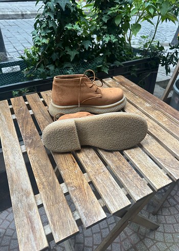 40 Beden camel Renk Bej Süet Kadın Platform Topuklu Bot