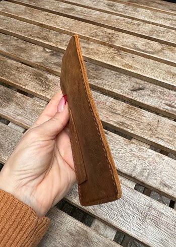 Hakiki deri el yapımı cüzdan kalemlik not defterliği - Görsel 4