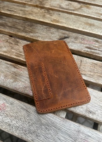 Hakiki deri el yapımı cüzdan kalemlik not defterliği - Görsel 3