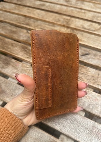 Hakiki deri el yapımı cüzdan kalemlik not defterliği - Görsel 6