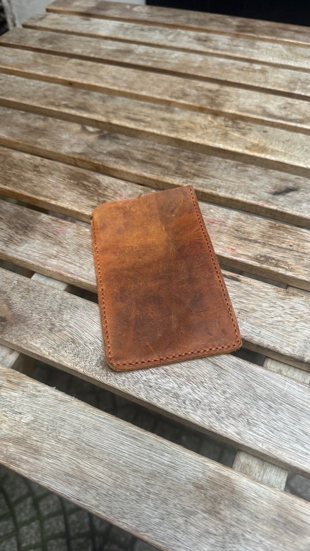Hakiki deri el yapımı cüzdan kalemlik not defterliği - Görsel 2