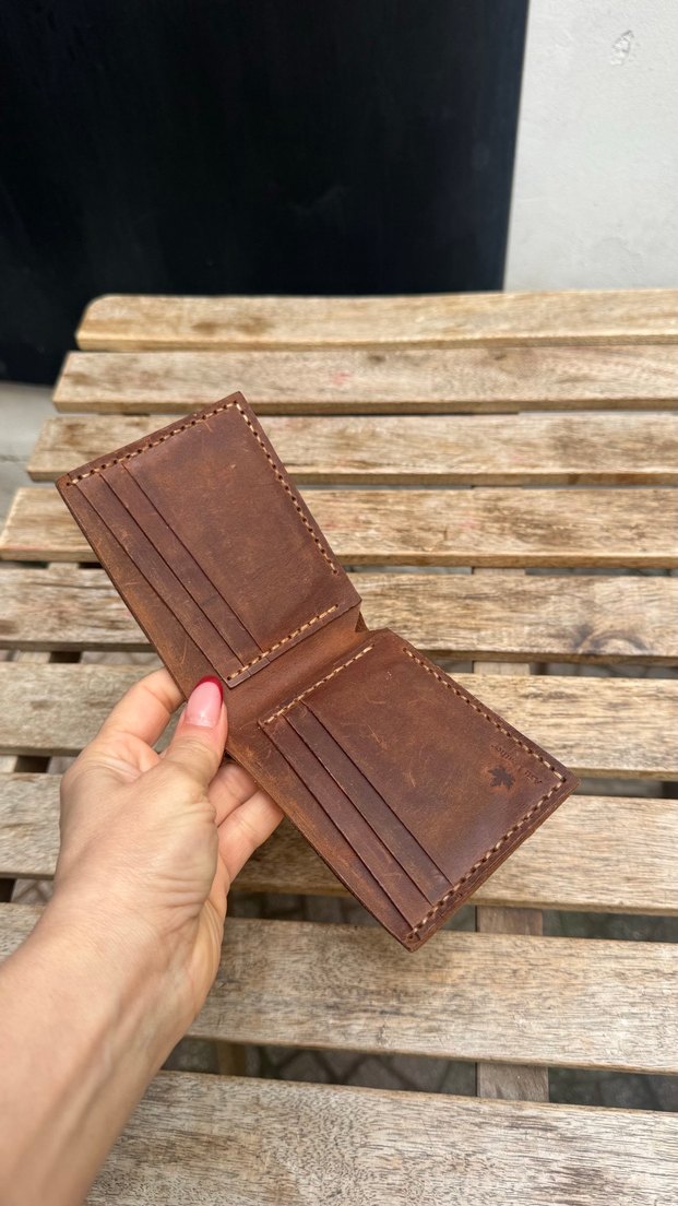 Hakiki deri el yapımı Erkek Cüzdanı - Görsel 4