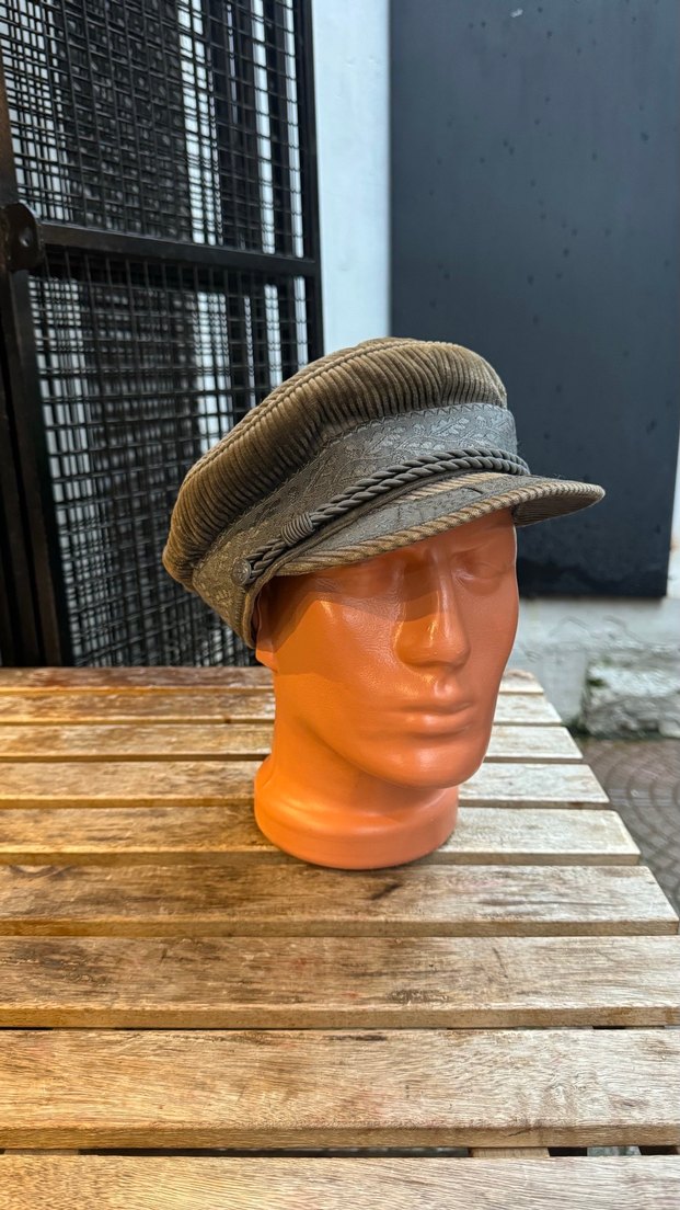 Piliseli fitilli Süet Şapka kasket - Görsel 4