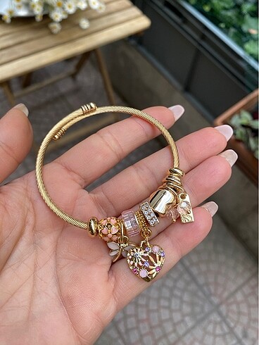 Pandora çelik charm bileklik