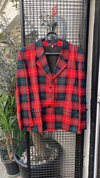 Ekose blazer ceket
