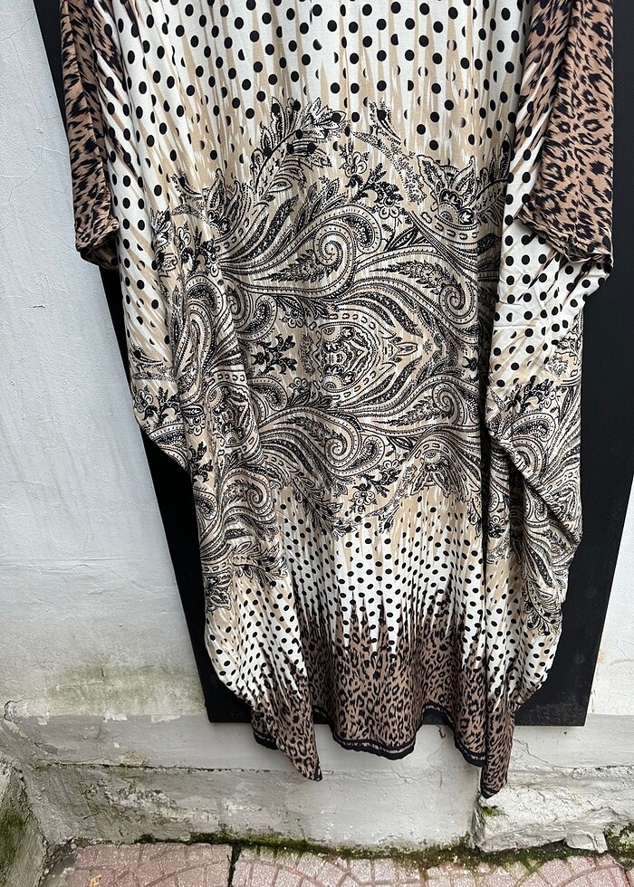 Leopar puantiyeli elbise - Görsel 3