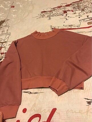 Kısa crop sweatshirt