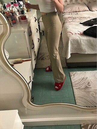 Kumaş wide leg pantolon