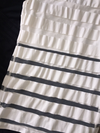 American Apparel Beyaz transparan detay