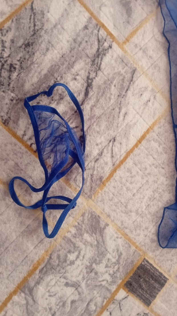 Uzun Kollu Mavi Bohem Kadın Sabahlık - Görsel 3