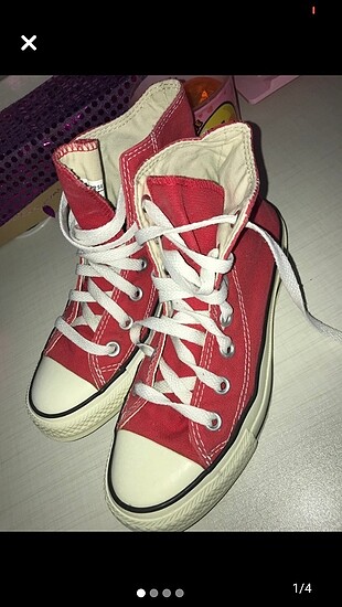 36 Beden kırmızı Renk Orijinal kırmızı converse