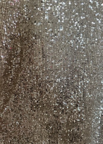 Zara Gri V Yakalı Payetli Mini Elbise - Görsel 4