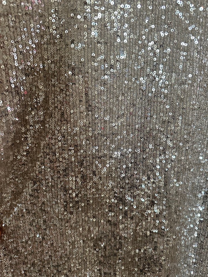 Zara Gri V Yakalı Payetli Mini Elbise - Görsel 4