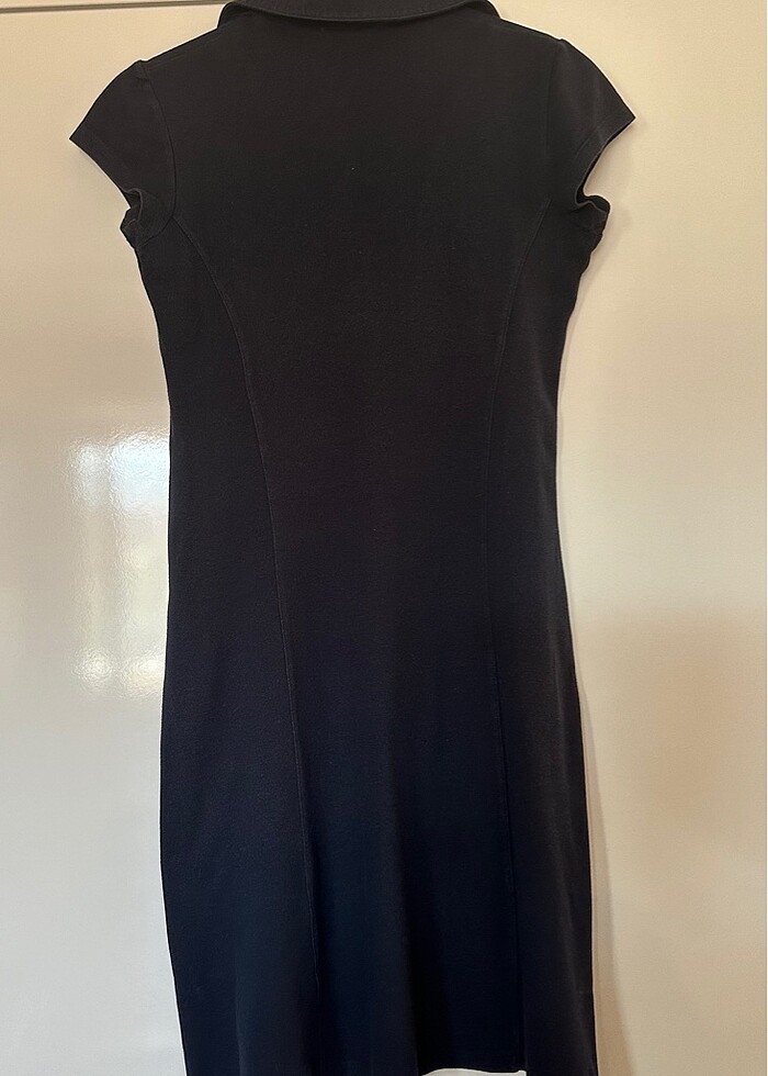 Polo yaka lacivert elbise - Görsel 2