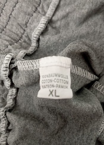 xl Beden gri Renk Gri Pamuklu Rahat Kesim Mini Şort