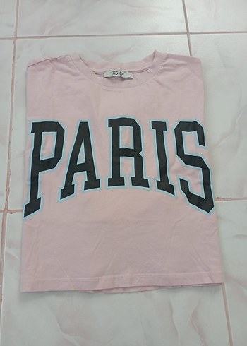 Diğer Pembe Paris Baskılı Kadın Tişört