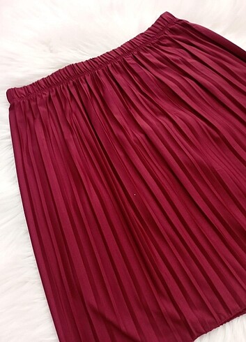 s Beden bordo Renk Mini etek