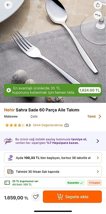 Çatal kaşık bıcak takımı