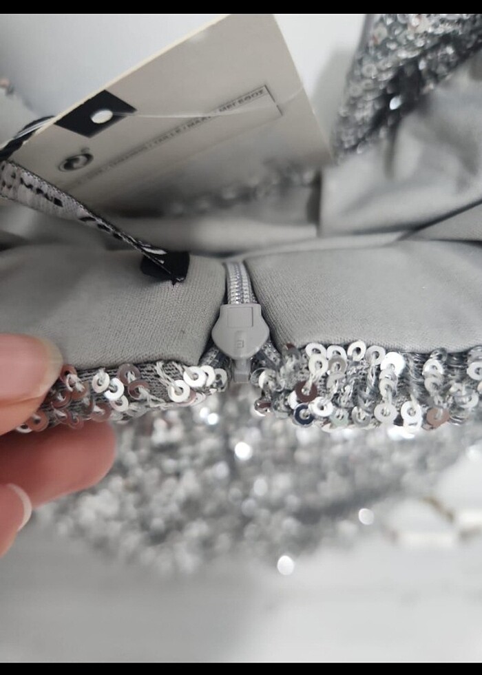 Zara payetli elbise - Görsel 3