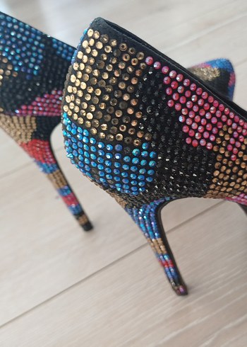 Kadın Çok Renkli Platform Topuklu ayakkabı - Görsel 5