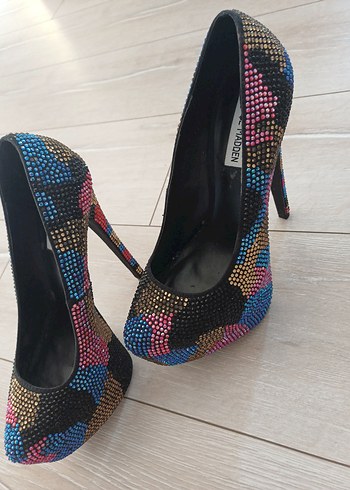 Kadın Çok Renkli Platform Topuklu ayakkabı - Görsel 8