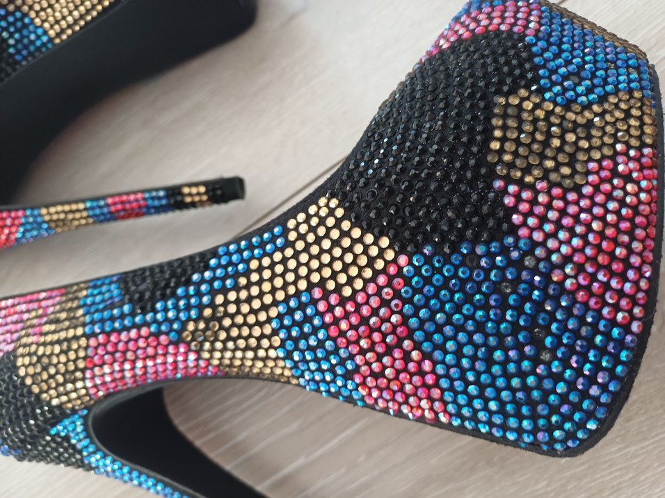 Kadın Çok Renkli Platform Topuklu ayakkabı - Görsel 3