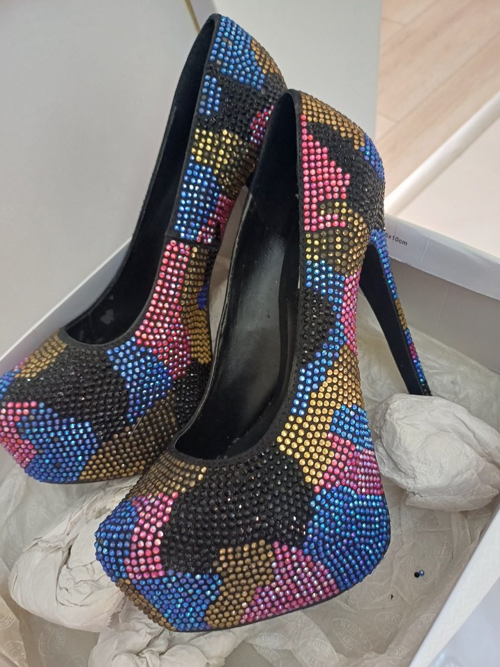 Kadın Çok Renkli Platform Topuklu ayakkabı - Görsel 2