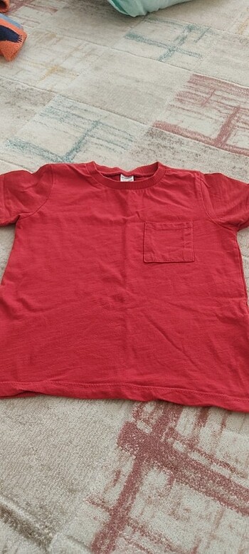 24-36 Ay Beden kırmızı Renk Erkek çocuk t-shirt 