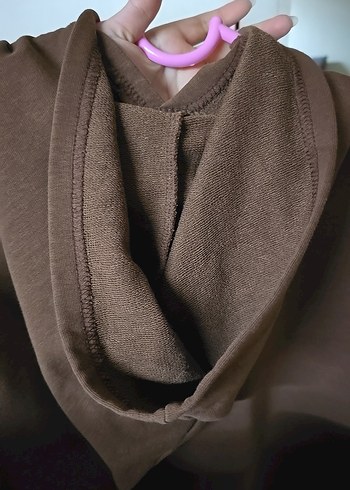Zara Kadın Kahverengi Pamuklu Sweatshirt